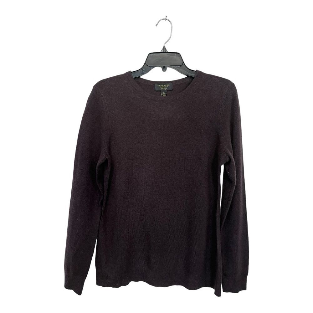 Cashmere Charter Club | Brown Luxury Cashmere Crew Neck Knit Sweater M